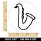 Saxophone Music Instrument Doodle Rubber Stamp for Stamping Crafting Planners